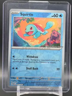 Pokemon SQUIRTLE 007/165 Stamped Promo (Pokemon Center Exclusive) NM/Near Mint - Image 1