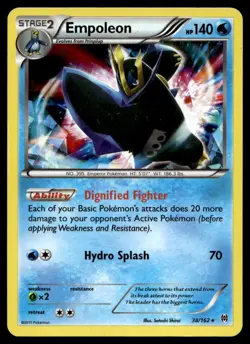 Empoleon 38/162 Pokemon Card BREAKthrough Rare 140 HP Holo Lightly Played BB - Image 1