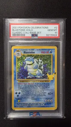 Pokemon TCG Blastoise Holo Rare Card 2/102 Celebrations Classic Collection - Image 1