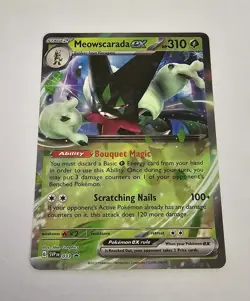 Pokemon Meowscarada ex SVP 033 Black Star Promo Ultra Rare Holo NM - Image 1