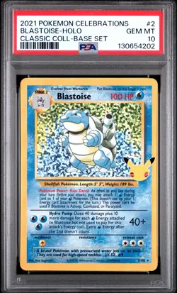2021 Pokemon Celebrations - Classic Coll - Blastoise - Holo - 2/102 - PSA 10 - Image 1