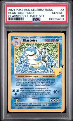 2021 Pokemon Celebrations - Classic Coll - Blastoise - Holo - 2/102 - PSA 10 - Image 1