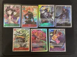 One Piece OP10 English Super Rare 7 Cards Lot - Image 1