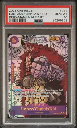 2023 ONE PIECE OP05-AWAKENING OF THE NEW ERA #074 EUSTASS "CAPTAIN" KID PSA 10 - Image 1