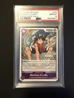 Monkey.D.Luffy (Judge Pack Vol. 2) OP03-070 One Piece Promotion Cards - PSA 10 - Image 1