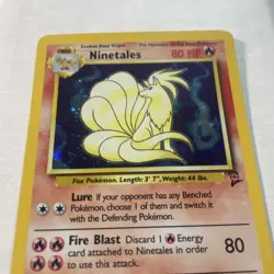 2000 Pokemon Classic - Base Set 2 Ninetales 13/130 LP Lightly Played Holo Rare - Image 2