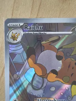 Pokemon TCG Raichu Card 211/193 Paldea Evolved Illustration Rare Full Art Holo - Image 2