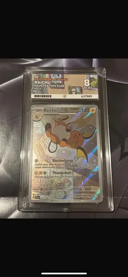 Pokemon TCG Ace 8 Raichu Holo Card 211/193 Paldea Evolved, English Edition - Image 1