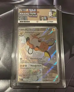 Pokemon TCG Ace 8 Raichu Holo Card 211/193 Paldea Evolved, English Edition - Image 2