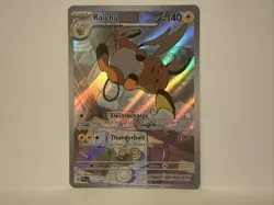 Pokemon TCG Raichu Card 211/193 Paldea Evolved Illustration Rare Full Art Holo - Image 4