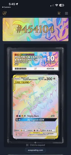 Moltres & Zapdos & Articuno GX 69/68 ACE 10 - Hidden Fates - Pokemon TCG - Image 3