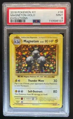 2016 Pokemon XY Evolutions Magneton Holo #38/108 PSA 9 - Image 1