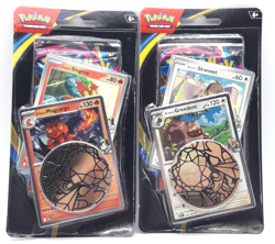 Phantasmal Flames 2x Checklane Blisters Magcargo & Greedent Pokemon TCG New - Image 1