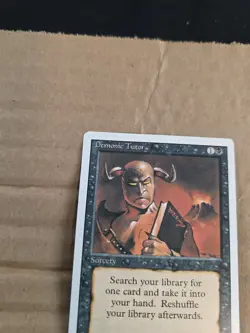 MTG Revised Demonic Tutor 1994 Original Magic Card Vintage Sorcery LP - Image 2