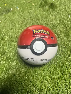 Pokemon TCG PokeBall H24 Tin - 3 Booster Packs + 1 Coin! New, Sealed, In Hand! - Image 1