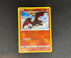 Pokemon TCG Radiant Charizard CRZ 020/159 Crown Zenith Radiant Rare Holo NM - Image 1