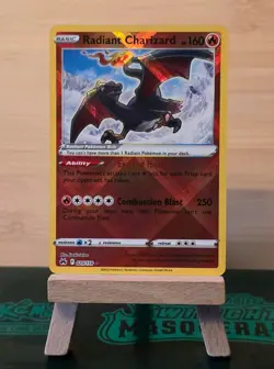 Pokemon TCG Radiant Charizard Crown Zenith Holo Card 020/159 Rare NM Condition - Image 1