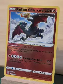 Pokemon TCG Radiant Charizard Crown Zenith Holo Card 020/159 Rare NM Condition - Image 3