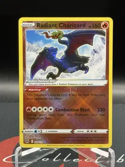 2023 TCG Pokemon Radiant Charizard 020/159 Crown Zenith Radiant Rare Holo - Image 1