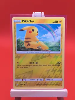 Pikachu 28/73 Reverse Holo Rare Shining Legends Pokemon Card - Image 3
