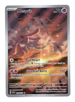 Pokemon TCG Mesprit Illustration Rare Holo Card 204/191 Sv08: Surging Sparks - Image 1