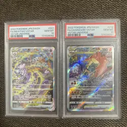 Pokemon Card Japanese PSA 10 Charizard 212/172 Mewtwo 221/172 SAR Alt Sequential - Image 1