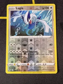 Lugia 132/185 NM Reverse Holo Vivid Voltage Near Mint Foil Pokemon TCG Set Card - Image 3