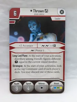 (4) Star Wars Imperial Assault Thrawn Villain Pack Cards - Image 2