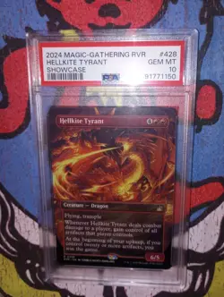 MTG Hellkite Tyrant (Anime Borderless) Ravnica Remastered PSA 10 Pop 1 - Image 1