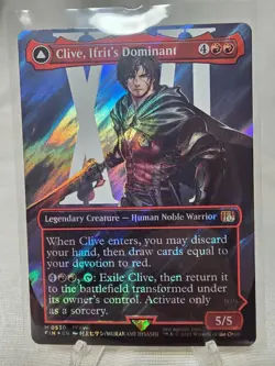 MTG Magic The Gathering | Clive Ifrit's Dominant Borderless Surge Foil 0530 NM+ - Image 1