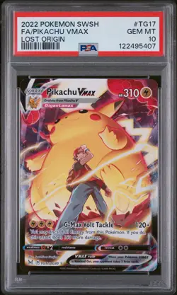 Fa/Pikachu Vmax TG17 Pokemon Sword & Shield Lost Origin NM PSA 10 - Image 1