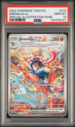 Greninja Ex 214 Pokemon Twm En-Twilight Masquerade NM PSA 10 - Image 1
