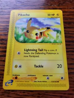MP Pikachu 124/165 Expedition Base Set Pokemon - Image 1
