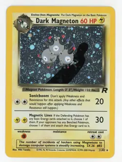 Dark Magneton Holo - Pokemon 2000 Rocket #11 NM-MT+ - Image 1