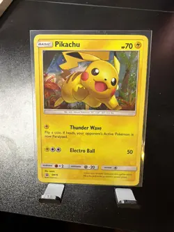 Pokemon Card Pikachu SM76 Black Star Promo Holo EX/NM - Image 1