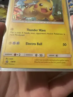 Pikachu SM76 Sun & Moon Holo Rare Black Star Promo Pokemon Card - Image 2