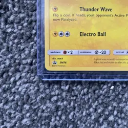 Pikachu SM76 Sun & Moon Holo Rare Black Star Promo Pokemon Card With Swirl - Image 3