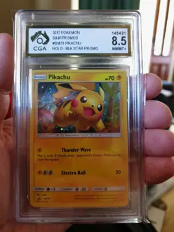 Pokemon Card TCG - Pikachu - SM76 - Black Star - Holo - Promo - Image 1