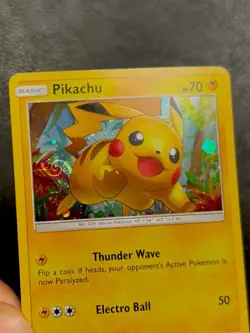 Fart HD Swirl Pikachu SM76 Cosmos Holo Promo Pokemon Card Nm/Lp 2017 Black Star - Image 1