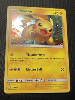 Pokemon Card TCG Pikachu SM76 Cosmos Holo Sun & Moon Black Star Promo NM - Image 1