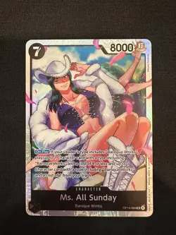 One Piece English Ms. All Sunday OP14-084 SR The Azure Sea's Seven (OP14) - Image 1