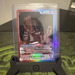 One Piece Portgas D. Ace Alt Art Leader OP13-002 L English Carrying on His Will - Image 1