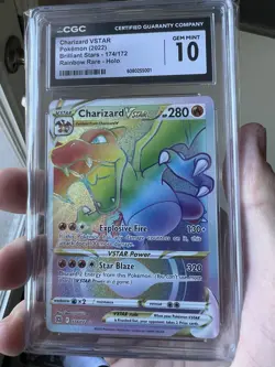 Charizard VSTAR CGC Gem Mint 10 💎Rainbow Secret 174/172 Pokemon Brilliant Stars - Image 4