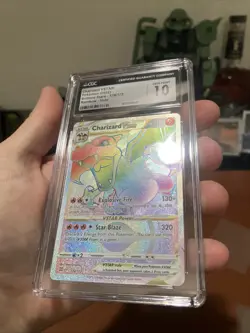 Pokemon- Charizard VSTAR 174/172 Brilliant Stars Rainbow Secret CGC Gem Mint 10 - Image 3