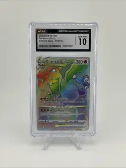 Pokemon- Charizard VSTAR 174/172 Brilliant Stars Rainbow Secret CGC Gem Mint 10 - Image 1