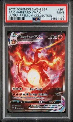 2019 POKEMON SWORD & SHIELD BLACK STAR PROMOS #SWSH261 CHARIZARD VMAX UPC PSA 9 - Image 1