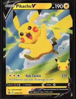 Pikachu V SWSH143 SWSH: Sword & Shield Black Star Promo Pokemon Card - Image 1