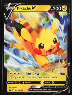 Pikachu V SWSH285 Sword & Shield Black Star Promo Pokemon Card - Image 1