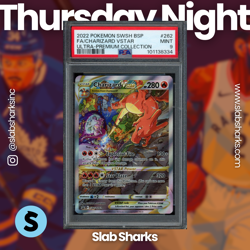 2019 POKEMON SWORD & SHIELD BLACK STAR PROMOS #SWSH262 CHARIZARD VSTAR PSA 9 - Image 1