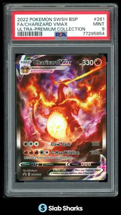 2019 POKEMON SWORD & SHIELD BLACK STAR PROMOS #SWSH261 CHARIZARD VMAX UPC PSA 9 - Image 1